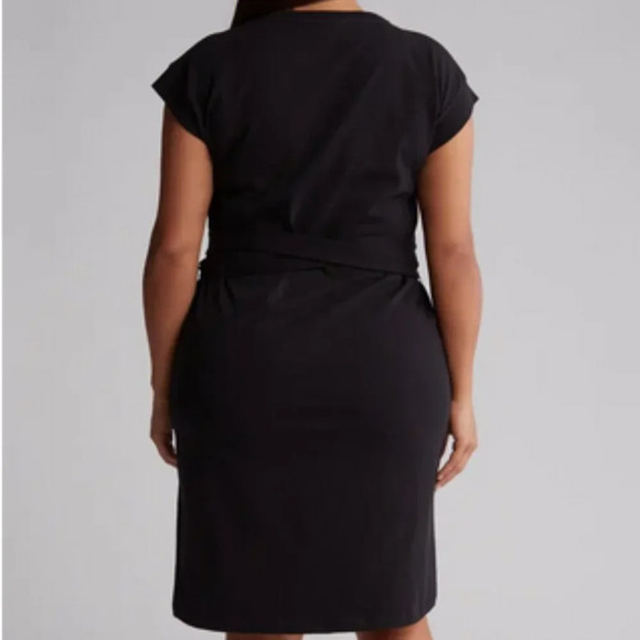 Vince Plus Size Tie Waist Cotton Dress in Black  Sz: 3X - Picture 2 of 10